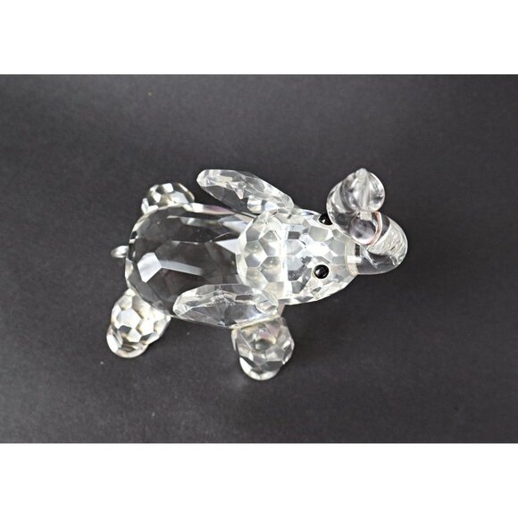 Vintage Lead Crystal Elephant Figurine Trunk Up Paperweight - Picture 6 of 7
